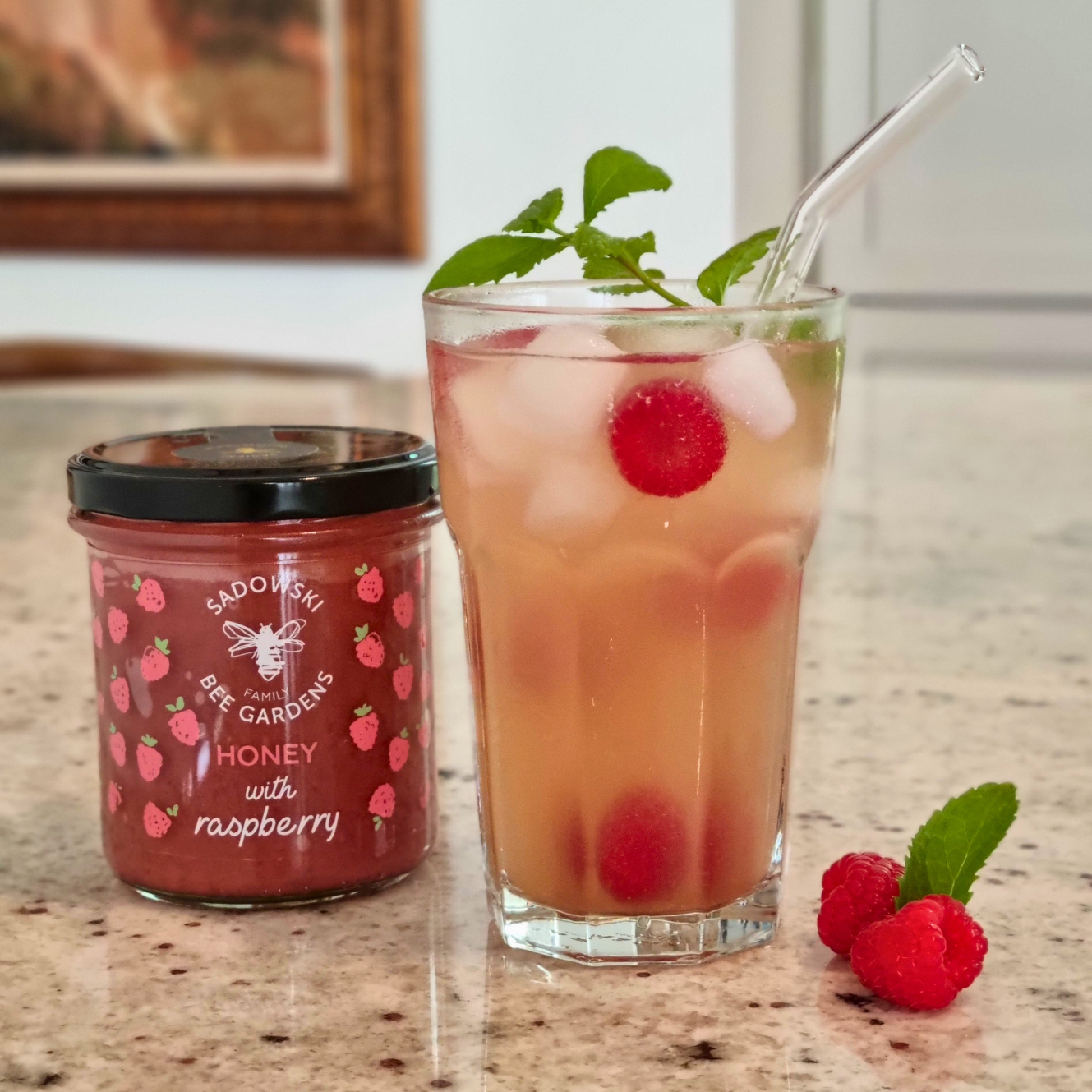 Raspberry Honey Iced Tea