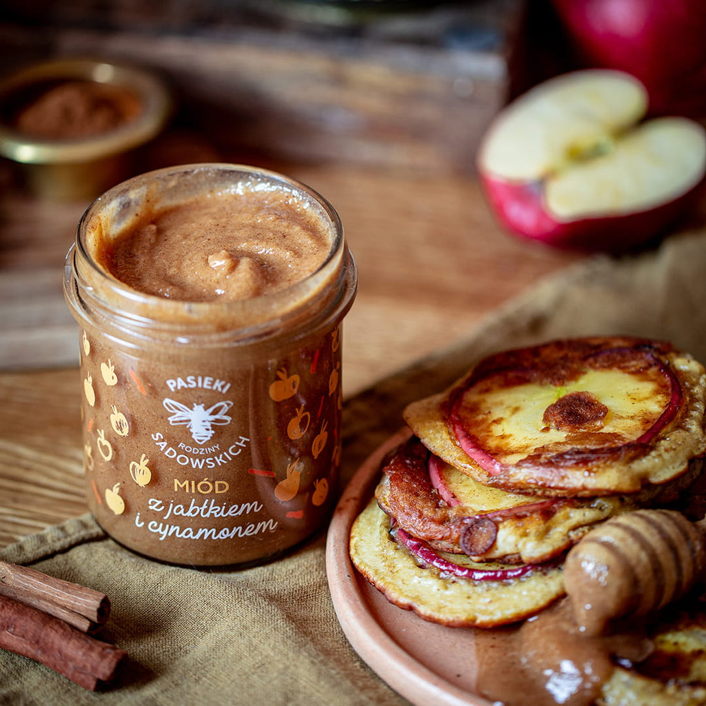 Honey with apple and cinnamon from Sadowski Bee Gardens, a gently spiced fruit honey available in Singapore