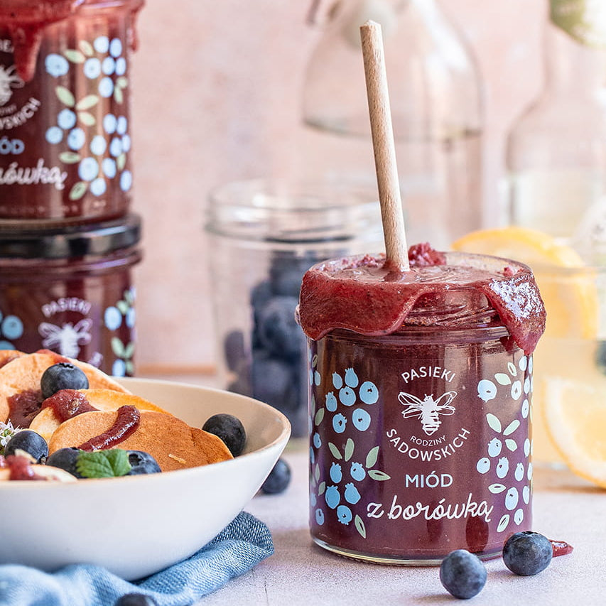 Honey with blueberries from Sadowski Bee Gardens, a fruit-infused honey available in Singapore